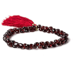 6mm Mozambique Garnet Beads Candy Kiss  Briolette 7.75 inch 67 pieces (ONLINE ORDER ONLY)