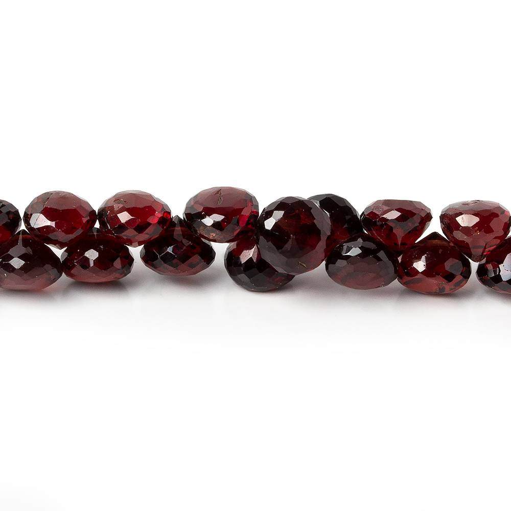 6mm Mozambique Garnet Beads Candy Kiss  Briolette 7.75 inch 67 pieces (ONLINE ORDER ONLY)