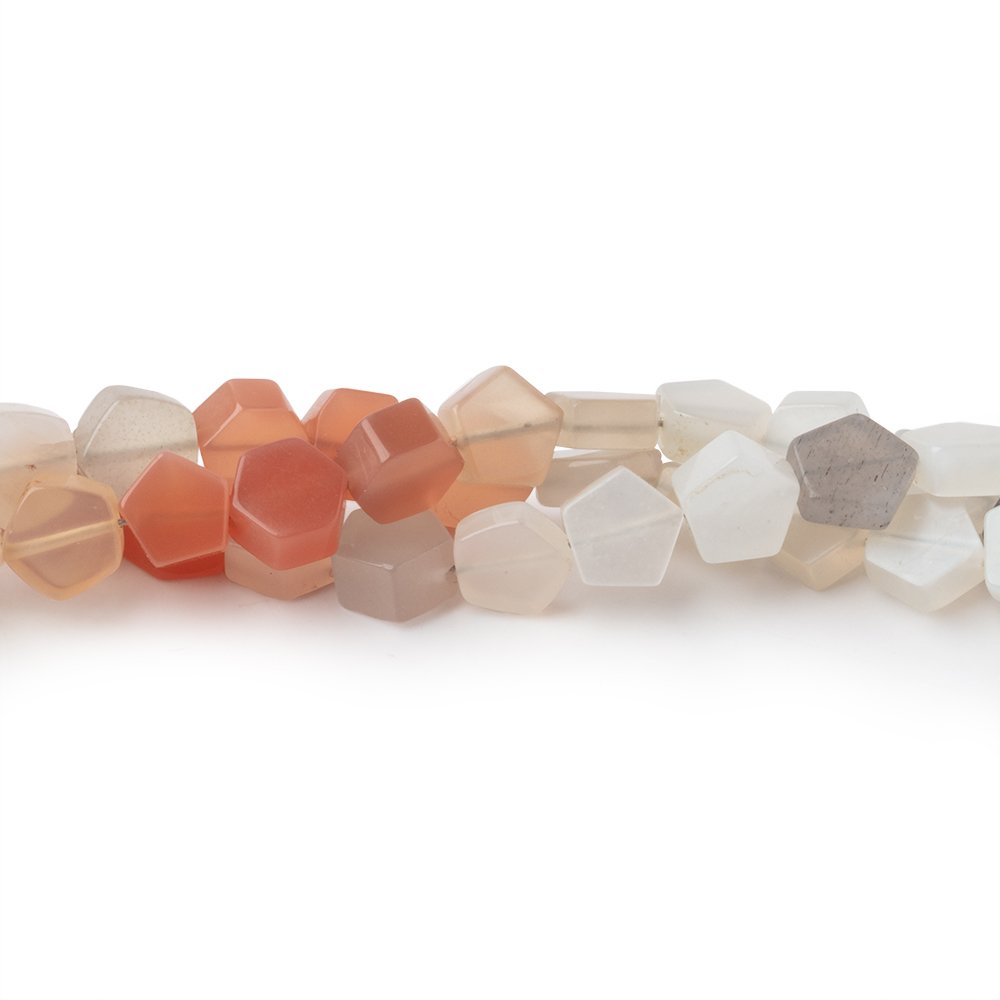 6mm Multi Color Moonstone Plain Pentagon Beads 18 inch 77 pieces (ONLINE ORDER ONLY)