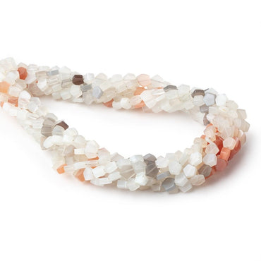 6mm Multi Color Moonstone Plain Pentagon Beads 18 inch 77 pieces (ONLINE ORDER ONLY)