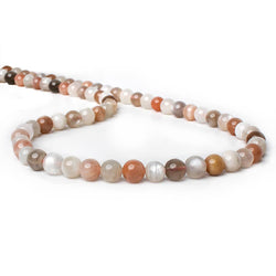 6mm Multi Color Moonstone Plain Rounds 16 inch 69 beads AA (ONLINE ORDER ONLY)