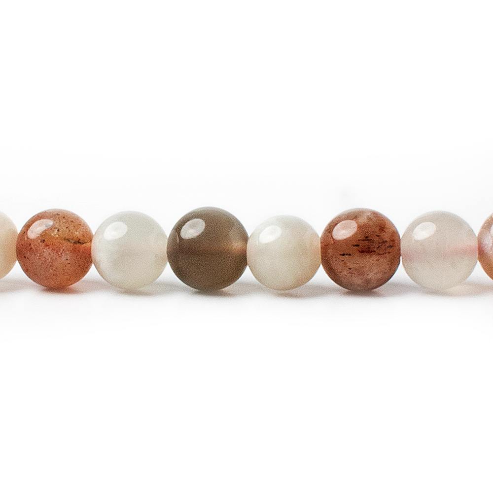 6mm Multi Color Moonstone Plain Rounds 16 inch 69 beads AA (ONLINE ORDER ONLY)
