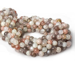 6mm Multi Color Moonstone Plain Rounds 16 inch 69 beads AA (ONLINE ORDER ONLY)