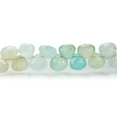 6mm Multi Color Peruvian Opal faceted heart beads 8 inch 50 pieces (ONLINE ORDER ONLY)