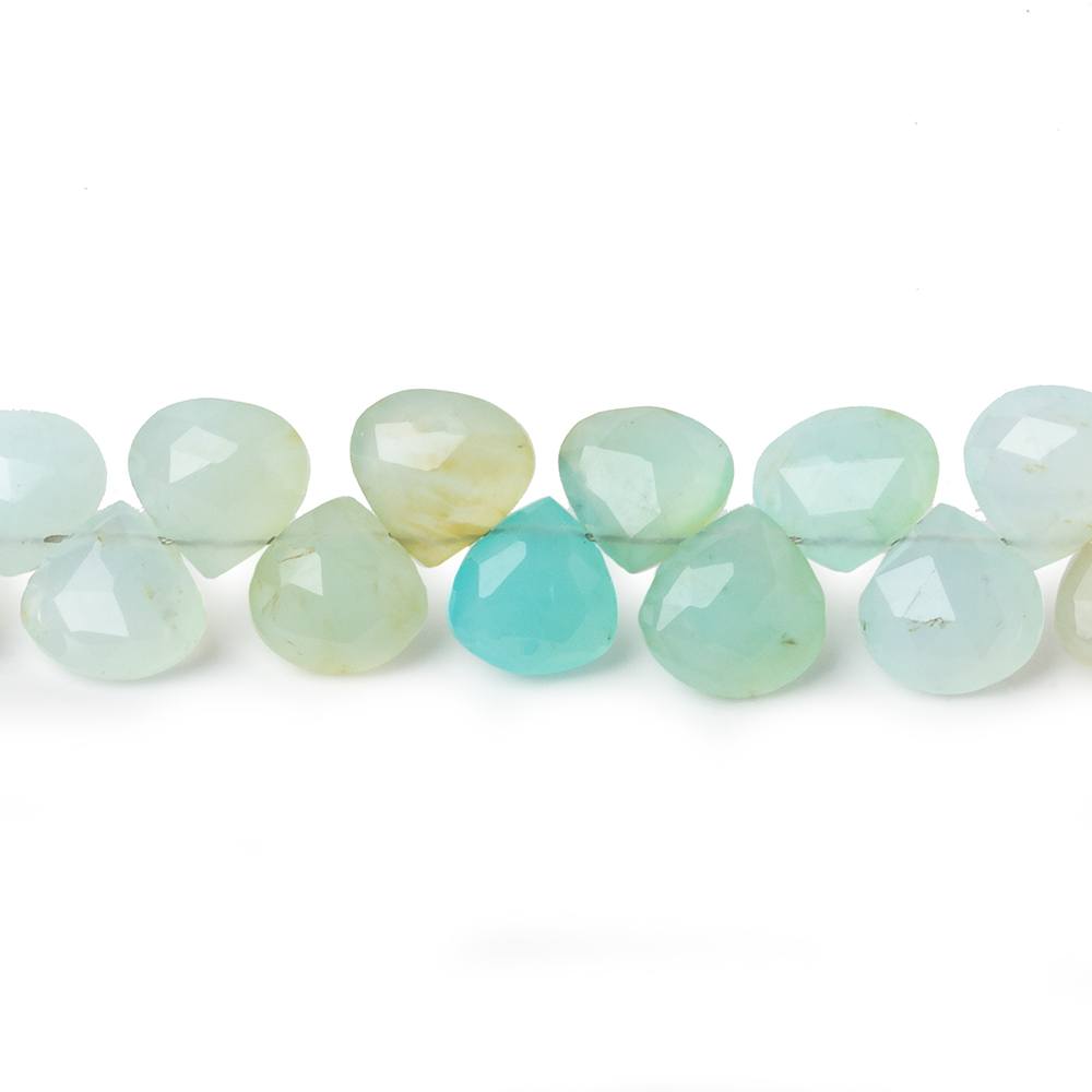 6mm Multi Color Peruvian Opal faceted heart beads 8 inch 50 pieces (ONLINE ORDER ONLY)