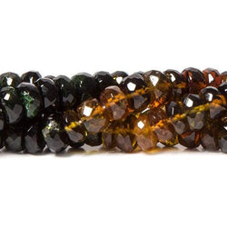 6mm Multi Color Tourmaline Beads Faceted Rondelle 109 pcs (ONLINE ORDER ONLY)