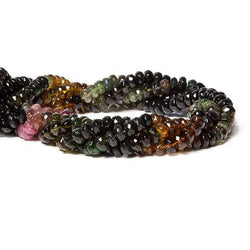 6mm Multi Color Tourmaline Beads Faceted Rondelle 109 pcs (ONLINE ORDER ONLY)