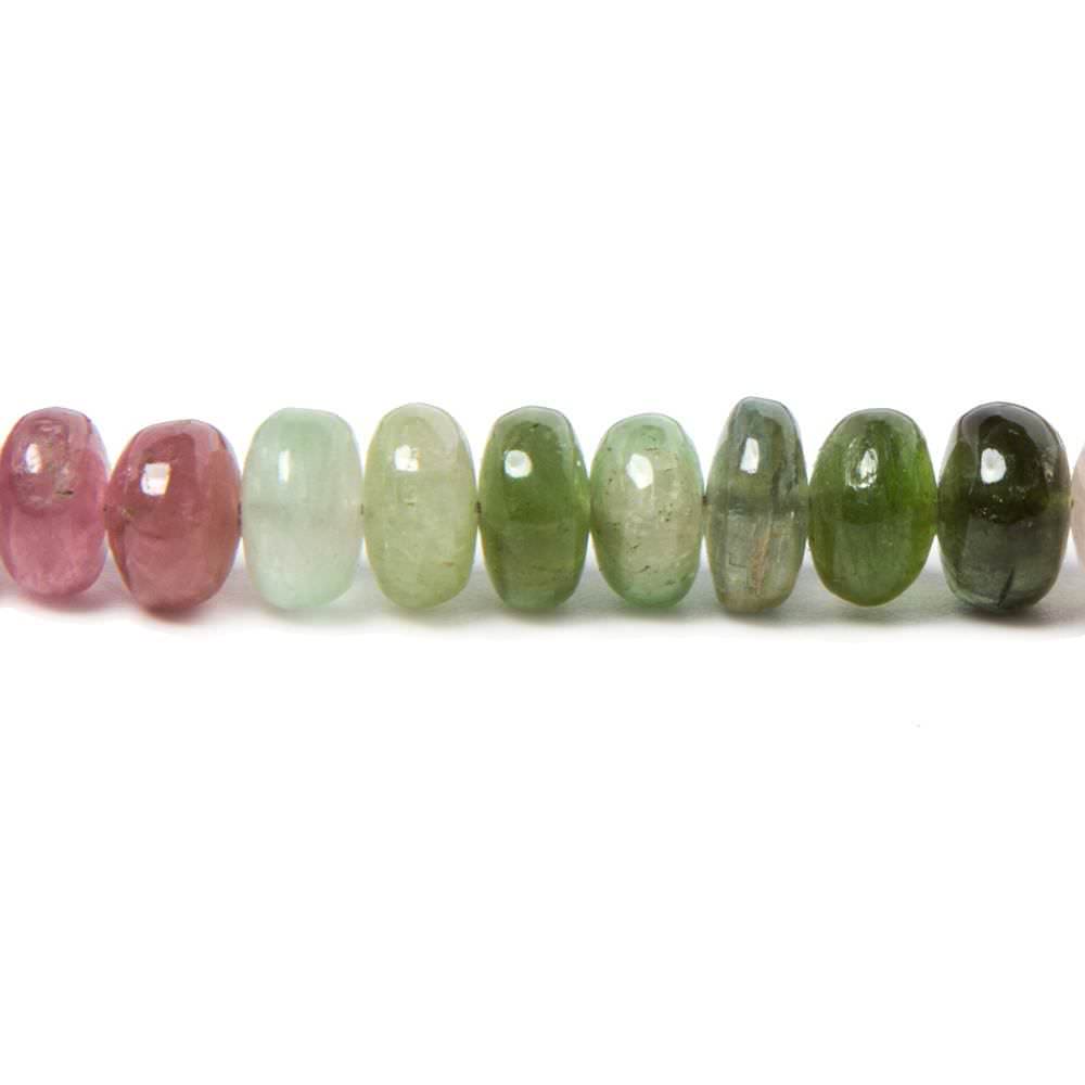 6mm Multi Color Tourmaline plain rondelles 16 inches 115 beads (ONLINE ORDER ONLY)