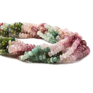 6mm Multi Color Tourmaline plain rondelles 16 inches 115 beads (ONLINE ORDER ONLY)