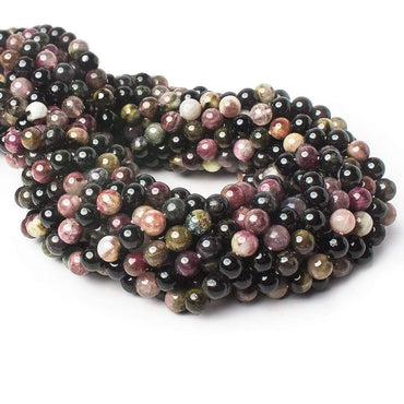 6mm Multi Color Tourmaline plain rounds 16 inch 69 pieces A (ONLINE ORDER ONLY)