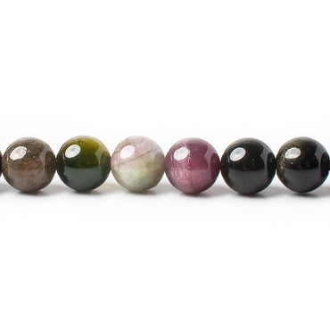 6mm Multi Color Tourmaline plain rounds 16 inch 69 pieces A (ONLINE ORDER ONLY)