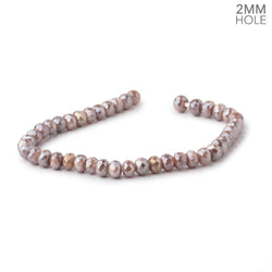 6mm Mystic Dark Peach Moonstone 2mm Large Hole Faceted Rondelles 8 inch 42 Beads (ONLINE ORDER ONLY)