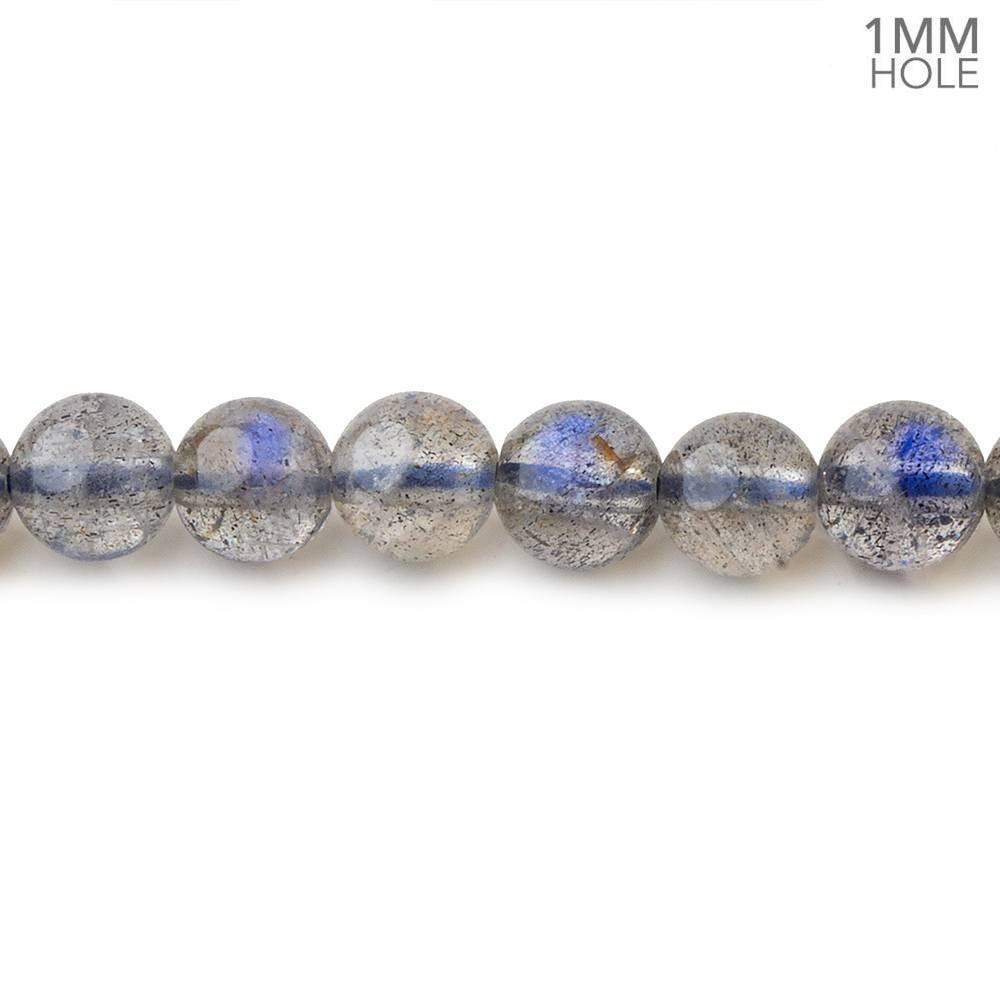 6mm Neon Blue Flash Labradorite Plain Rounds 16 inch 72 Beads AAA 1mm Hole (ONLINE ORDER ONLY)