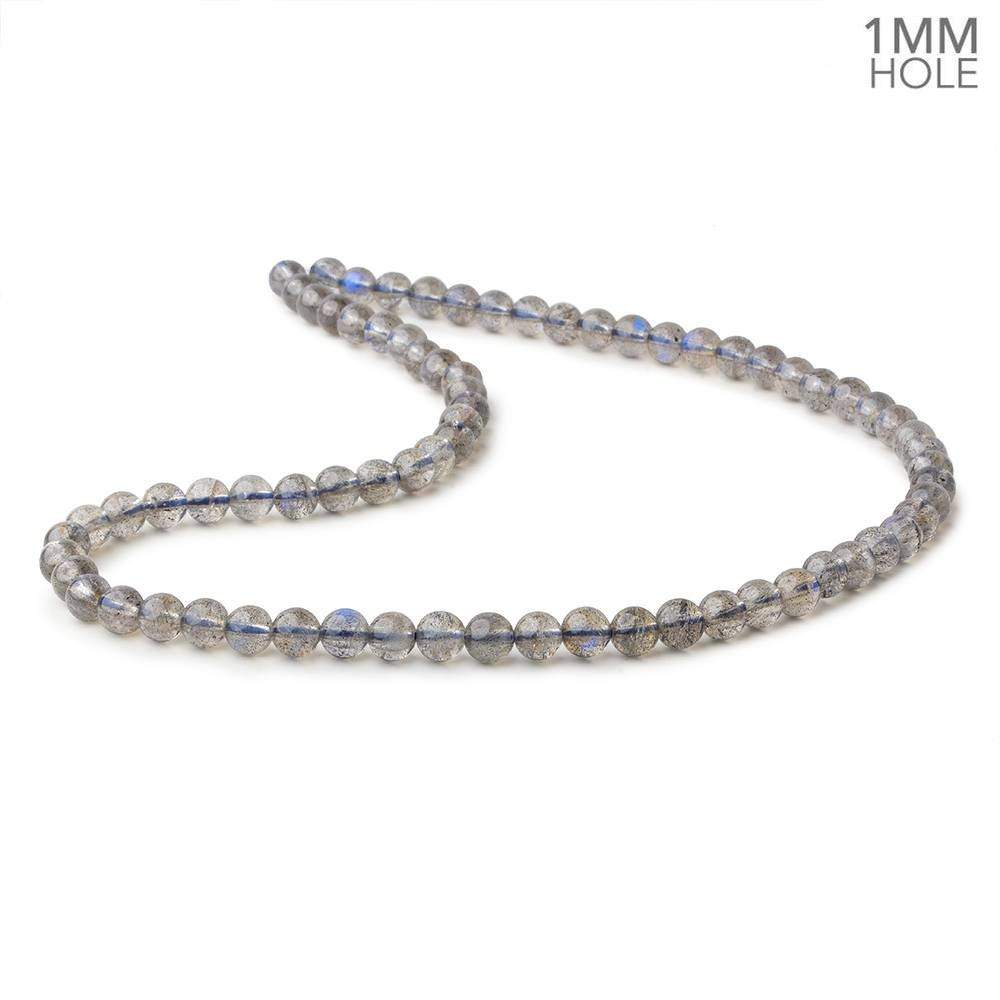 6mm Neon Blue Flash Labradorite Plain Rounds 16 inch 72 Beads AAA 1mm Hole (ONLINE ORDER ONLY)