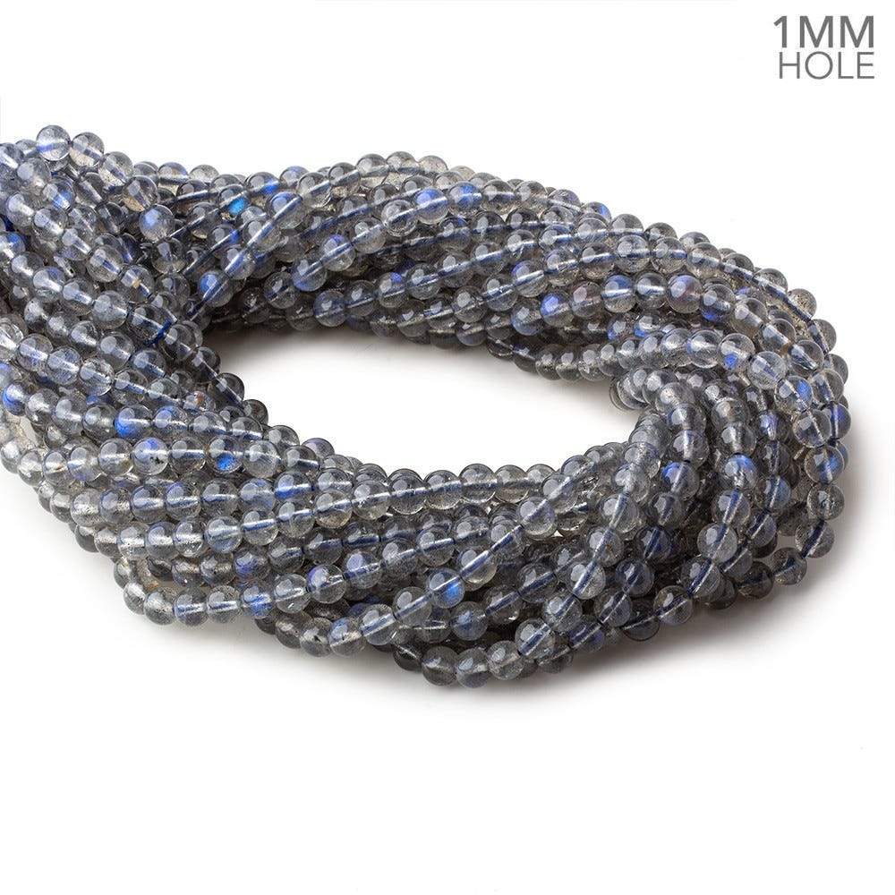 6mm Neon Blue Flash Labradorite Plain Rounds 16 inch 72 Beads AAA 1mm Hole (ONLINE ORDER ONLY)