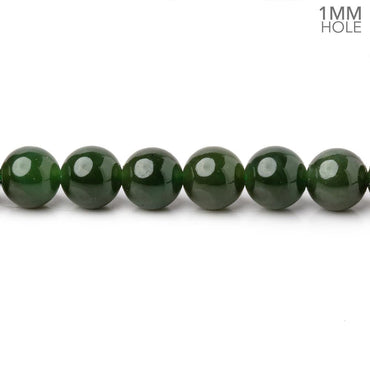 6mm Nephrite Jade Plain Round Beads 15 inch 68 pieces 1mm Hole (ONLINE ORDER ONLY)