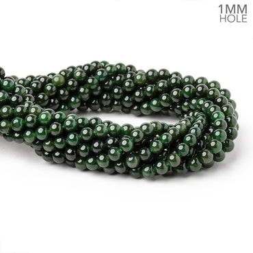 6mm Nephrite Jade Plain Round Beads 15 inch 68 pieces 1mm Hole (ONLINE ORDER ONLY)
