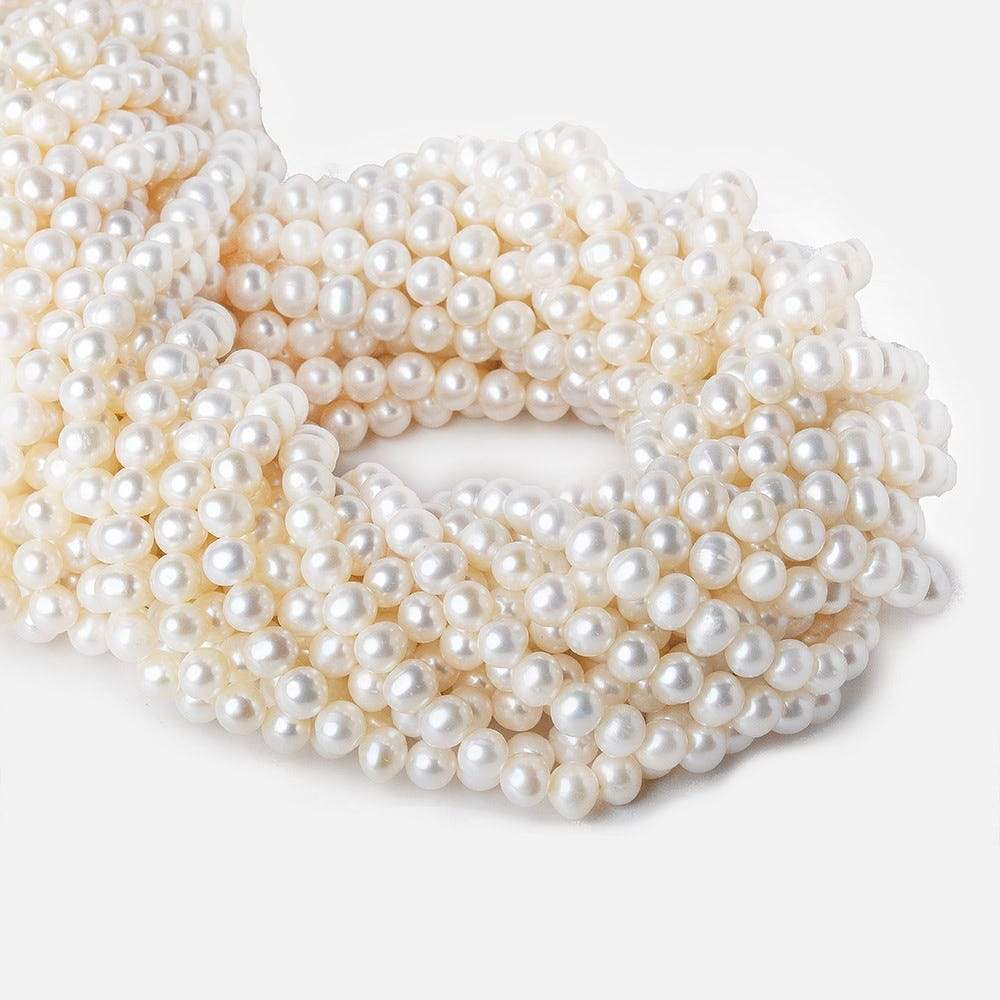 6mm Off White Off Round Freshwater Pearls 16 inch 72 pieces (ONLINE ORDER ONLY)