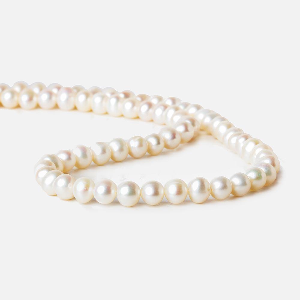 6mm Off White Off Round Freshwater Pearls 16 inch 72 pieces (ONLINE ORDER ONLY)