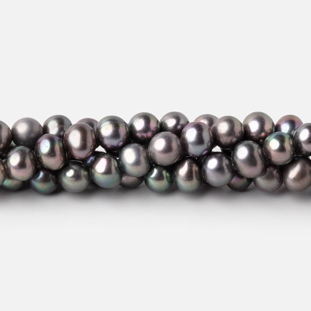 6mm Olive Peacock Off Round Freshwater Pearls 15.75 inch 75 Beads (ONLINE ORDER ONLY)