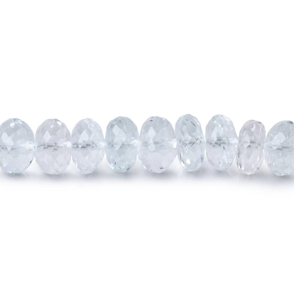 6mm Pale Blue Topaz Faceted Rondelle Beads 8 inch 45 pieces AA (ONLINE ORDER ONLY)