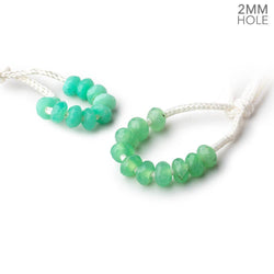 6mm Pale Chrysoprase 2mm Large Hole Faceted Rondelle Set of 10 Beads (ONLINE ORDER ONLY)