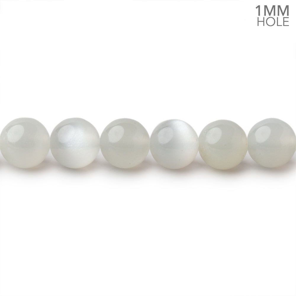 6mm Pale Grey Moonstone Plain Rounds 16 inch 69 Beads 1mm hole (ONLINE ORDER ONLY)