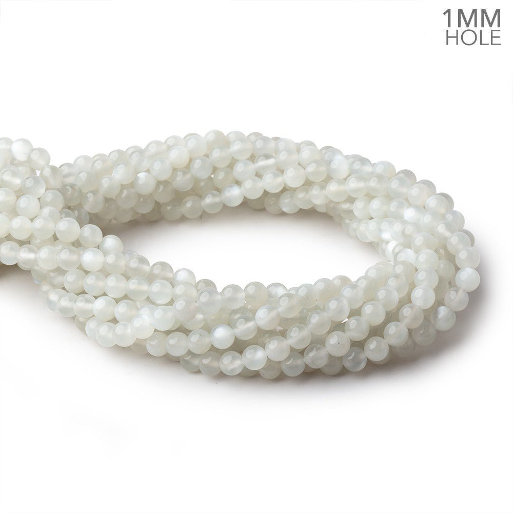 6mm Pale Grey Moonstone Plain Rounds 16 inch 69 Beads 1mm hole (ONLINE ORDER ONLY)