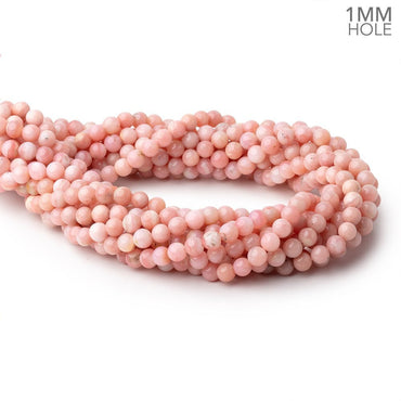 6mm Pink Peruvian Opal Plain Round Beads 16 inch 67 pieces 1mm holes (ONLINE ORDER ONLY)