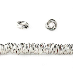 6mm Plain Mobius Large Hole Spacer Beads 8 inch 88 pieces (ONLINE ORDER ONLY)