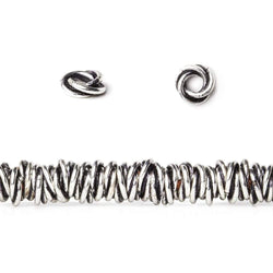 6mm Plain Mobius Large Hole Spacer Beads 8 inch 88 pieces (ONLINE ORDER ONLY)