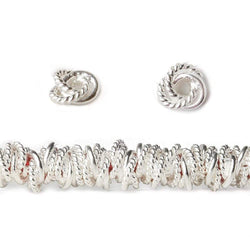 6mm Plain & Twist Mobius Large Hole Spacer Beads 8 inch 89 pieces (ONLINE ORDER ONLY)