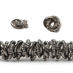 6mm Plain & Twist Mobius Large Hole Spacer Beads 8 inch 89 pieces (ONLINE ORDER ONLY)