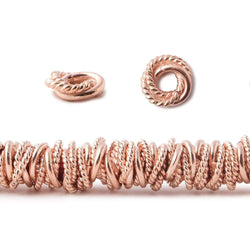 6mm Plain & Twist Mobius Large Hole Spacer Beads 8 inch 89 pieces (ONLINE ORDER ONLY)