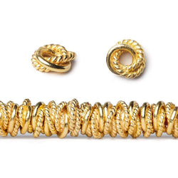 6mm Plain & Twist Mobius Large Hole Spacer Beads 8 inch 89 pieces (ONLINE ORDER ONLY)