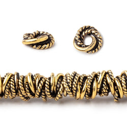 6mm Plain & Twist Mobius Large Hole Spacer Beads 8 inch 89 pieces (ONLINE ORDER ONLY)