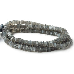 6mm Platinum Moonstone Center Drilled Square Heishi Beads 16 inch 20 pcs (ONLINE ORDER ONLY)