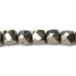 6mm Pyrite faceted cube beads 8 inch 29 pieces (ONLINE ORDER ONLY)