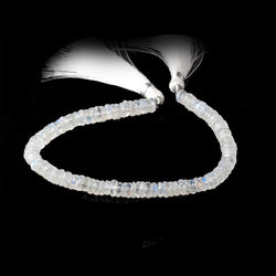 6mm Rainbow Moonstone Faceted Heishi Beads 8 inch 103 pieces (ONLINE ORDER ONLY)