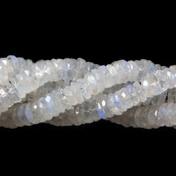 6mm Rainbow Moonstone faceted heshi beads 8 inch 105 pieces (ONLINE ORDER ONLY)
