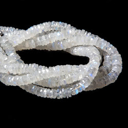 6mm Rainbow Moonstone faceted heshi beads 8 inch 105 pieces (ONLINE ORDER ONLY)