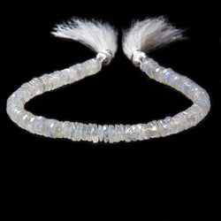 6mm Rainbow Moonstone faceted heshi beads 8 inch 105 pieces (ONLINE ORDER ONLY)