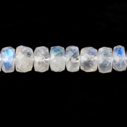 6mm Rainbow Moonstone Faceted Rondelle Beads 13 inch 80 pieces AAA (ONLINE ORDER ONLY)