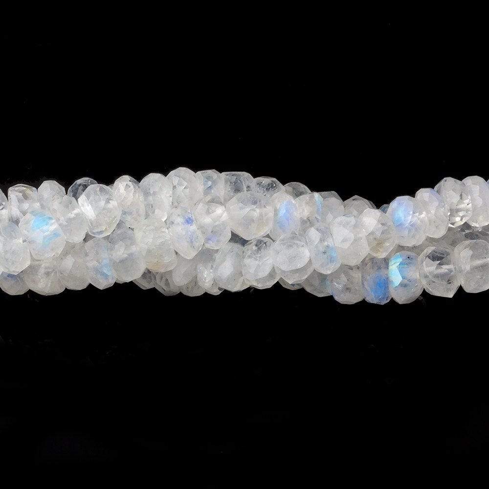 6mm Rainbow Moonstone Faceted Rondelle Beads 8 inch 57 pieces A (ONLINE ORDER ONLY)