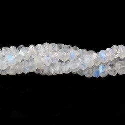 6mm Rainbow Moonstone Faceted Rondelle Beads 8 inch 57 pieces A (ONLINE ORDER ONLY)