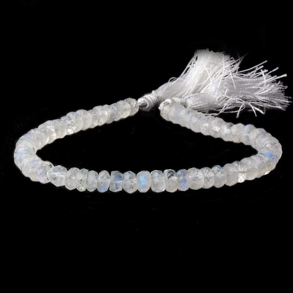 6mm Rainbow Moonstone Faceted Rondelle Beads 8 inch 57 pieces A (ONLINE ORDER ONLY)