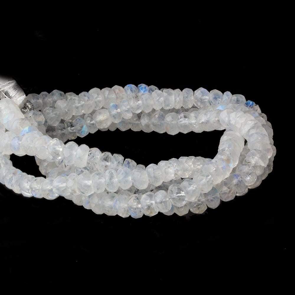 6mm Rainbow Moonstone Faceted Rondelle Beads 8 inch 57 pieces A (ONLINE ORDER ONLY)