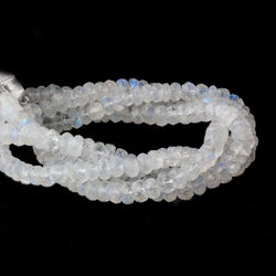 6mm Rainbow Moonstone Faceted Rondelle Beads 8 inch 57 pieces A (ONLINE ORDER ONLY)