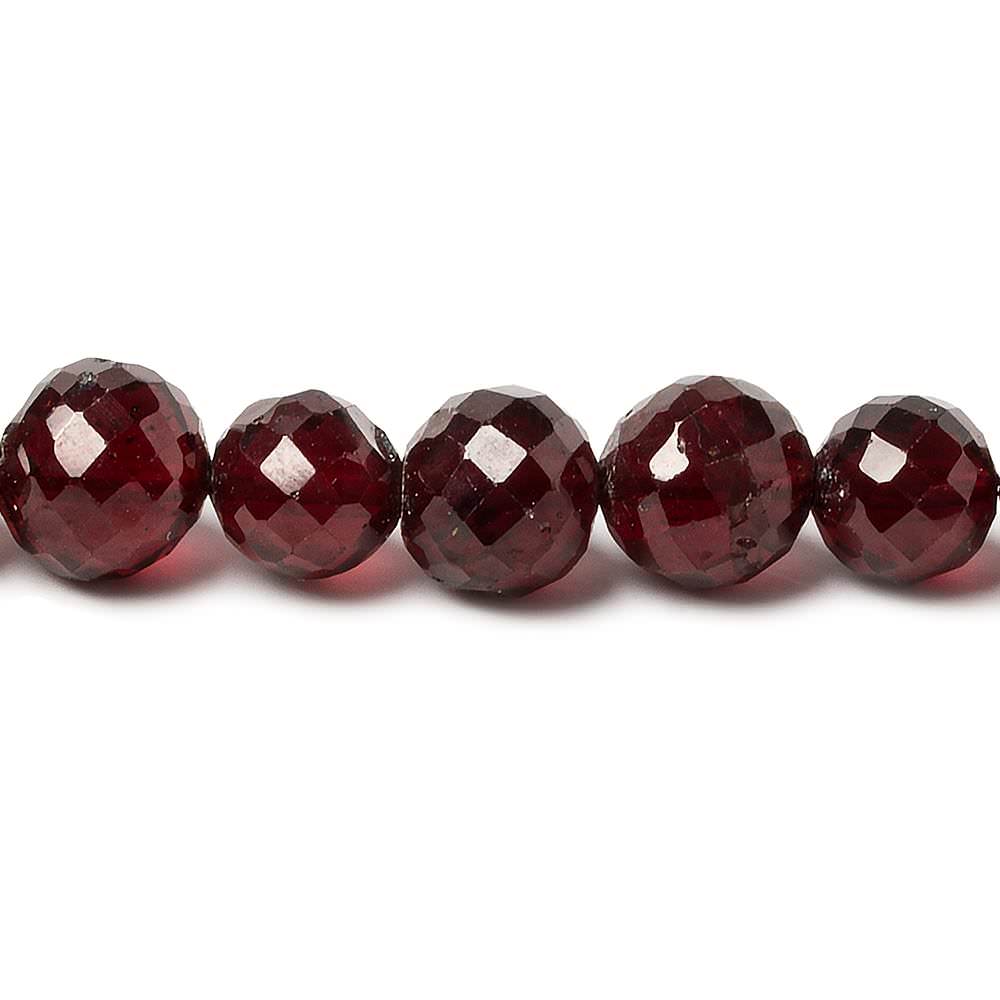 6mm Mozambique Garnet faceted round beads 16 inch 65 pieces (ONLINE ORDER ONLY)