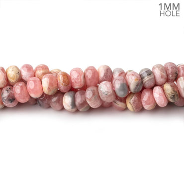 6mm Rhodochrosite Plain Rondelle Beads 16 inch 100 pieces 1mm hole (ONLINE ORDER ONLY)